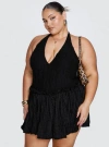 Princess Polly Curve Mixie Halter Romper In Black