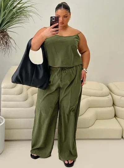Princess Polly Curve Paigey Set Khaki Curve