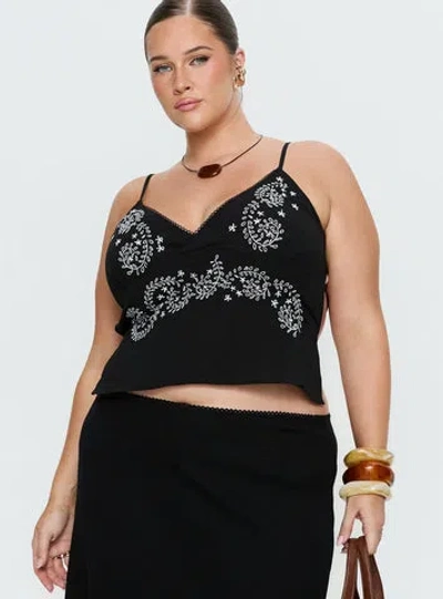 Princess Polly Curve Pappilion Top In Black