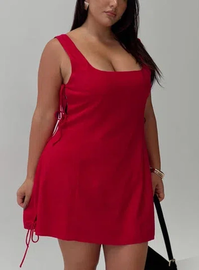 Princess Polly Curve Play It Again Mini Dress In Red