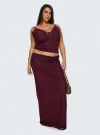 Princess Polly Curve Reiko Lace Trim Tie Front Maxi Set