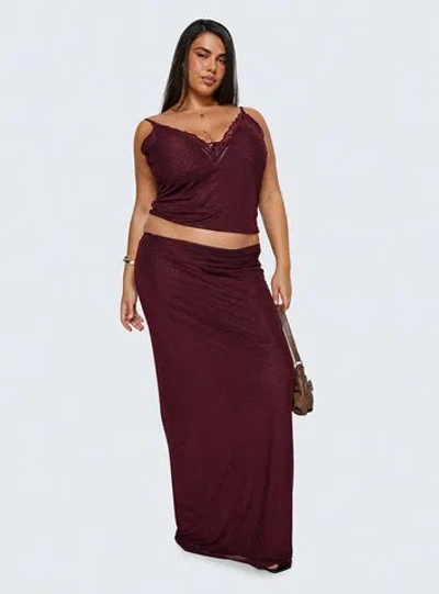 Princess Polly Curve Reiko Lace Trim Tie Front Maxi Set