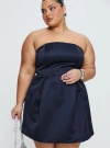 Princess Polly Curve Spader Corset Mini Dress Navy Curve In Navy