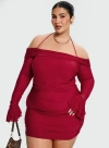 Princess Polly Curve Taylon Off The Shoulder Mini Dress