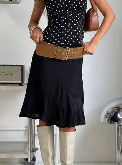 Princess Polly Curve With Kindness Midi Skirt In Black