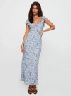 Princess Polly Dahleia Maxi Dress In Blue Paisley