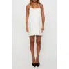Princess Polly Daisy Chains Halter Open Back Cotton Mini Sundress In White