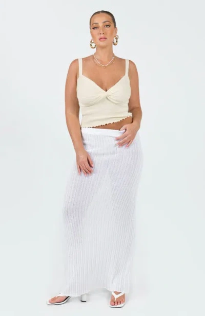 Princess Polly Dalma Twist Ivory Tank In Off White