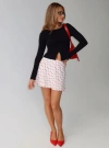 Princess Polly Dapple Bias Mini Skirt In White / Red Polka