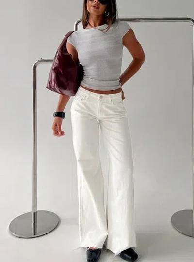 Princess Polly Darla Low Rise Straight Leg Jean In White