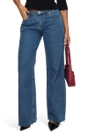 Princess Polly Darla Raw Hem Low Rise Relaxed Straight Leg Jeans