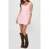 Princess Polly Dasha Fit & Flare Minidress In Pink