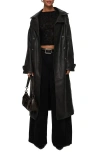 Princess Polly Day To Night Faux Leather Trench Coat