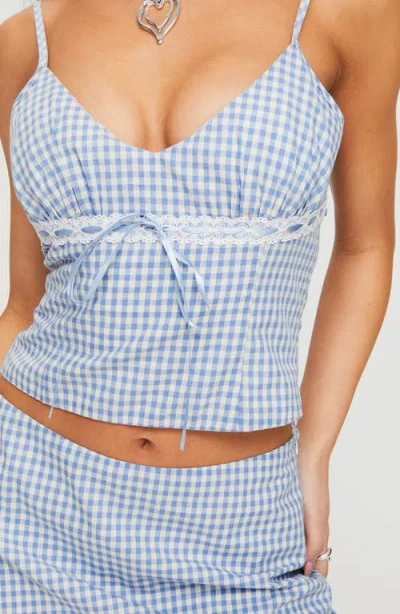 Princess Polly Daydreaming Gingham Crop Camisole
