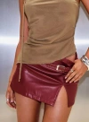 Princess Polly De Tigre Belted Mini Skirt In Red