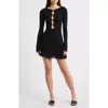 Princess Polly Dejonge Ring Mini Dress Black In Black
