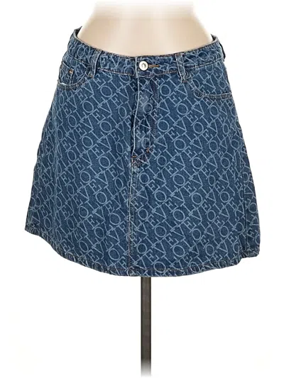 Pre-owned Princess Polly Denim Skirt In Blue