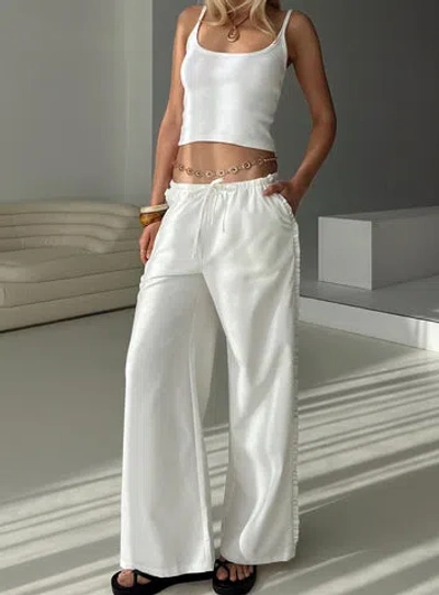 Princess Polly Destinee Frill Pant In White