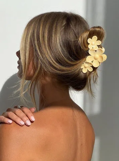 Princess Polly Devinn Floral Claw Clip In Yellow