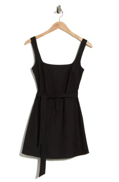 Princess Polly Devinn Sleeveless Cotton & Linen Romper In Black
