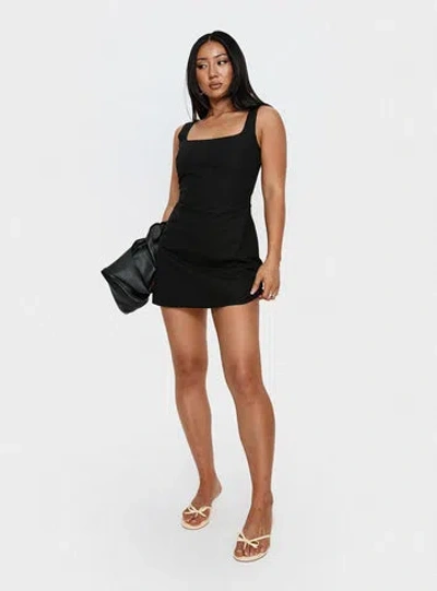 Princess Polly Devinn Square Neck Playsuit In Black