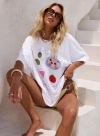 Princess Polly Dine With Me Graphic Top In White
