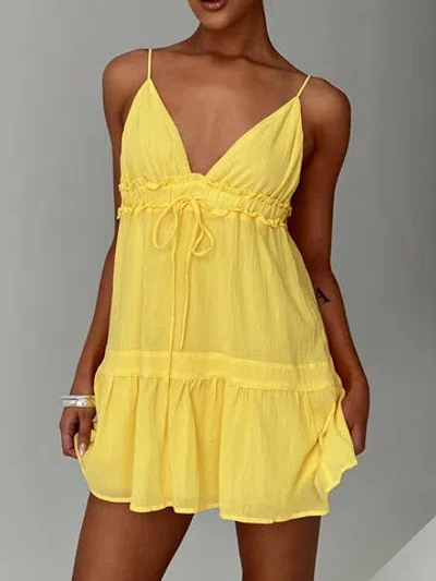 Princess Polly Dionne Mini Dress In Yellow