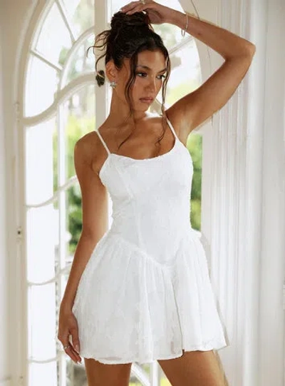 Princess Polly Diviner Burnout Mini Dress In White