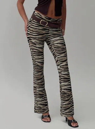 Princess Polly Docella Pants In Tiger
