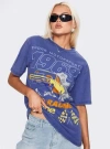 Princess Polly Dodge 1969 Graphic Top In Blue
