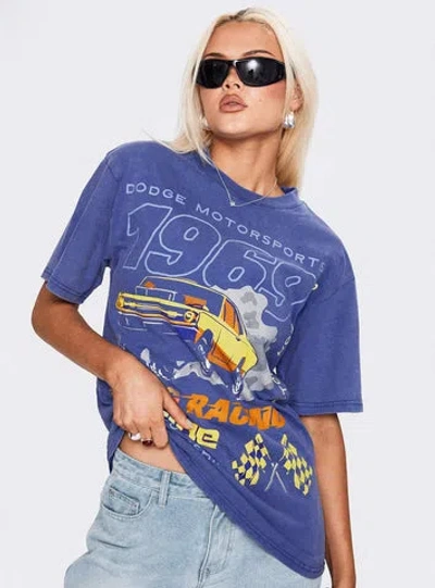 Princess Polly Dodge 1969 Graphic Top In Blue