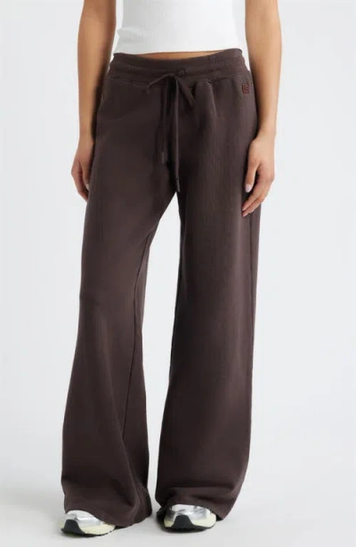 Princess Polly Dodie Wide Leg Cotton Pants In Brown