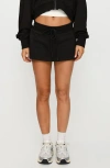 Princess Polly Down Low Drawstring Miniskort In Black