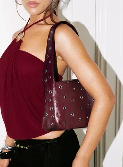Princess Polly Dream Came True Eyelet Shoulder Bag In Red