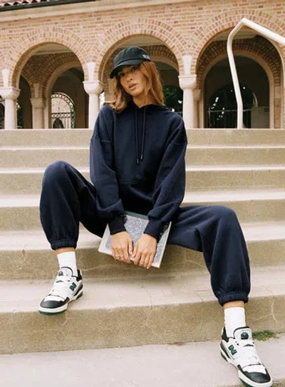 Princess Polly Dream Fleece Dream Fleece Classic Hoodie In Navy