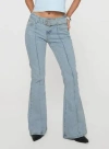 Princess Polly Echovalley Low Rise Jeans In Light Wash
