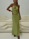 Princess Polly Eleganza Maxi Skirt In Green
