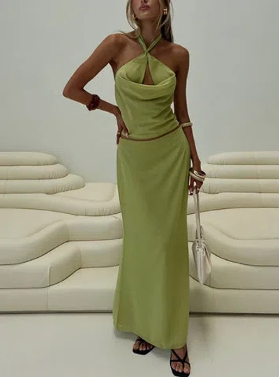 Princess Polly Eleganza Maxi Skirt In Green