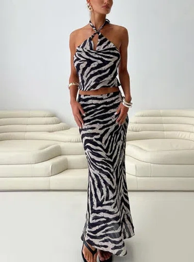 Princess Polly Eleganza Maxi Skirt In Zebra