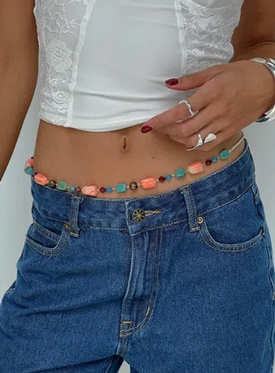 Princess Polly Elestren Beaded Chain Belt Multi