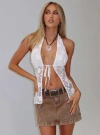 Princess Polly Elevation Tie Up Longline Top
