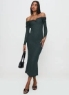 Princess Polly Elexis Off The Shoulder Maxi Dress In Blue