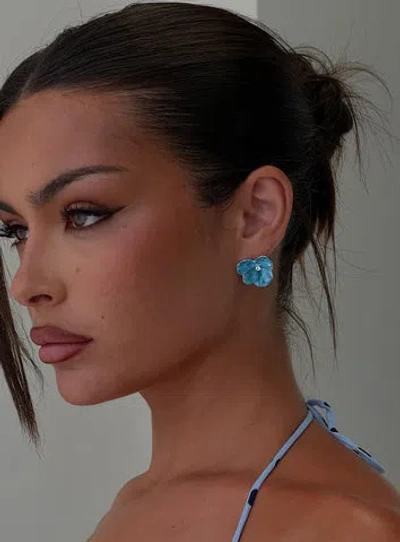 Princess Polly Emaline Earrings In Blue