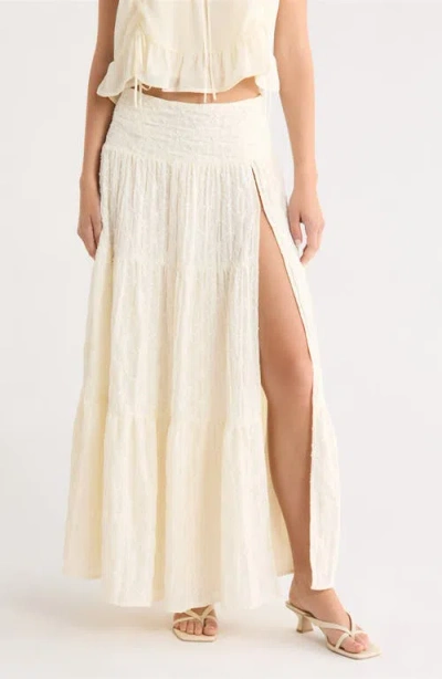 Princess Polly Embroidered Maxi Skirt In White