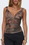 Princess Polly Emilea Abstract Print Mesh Tank