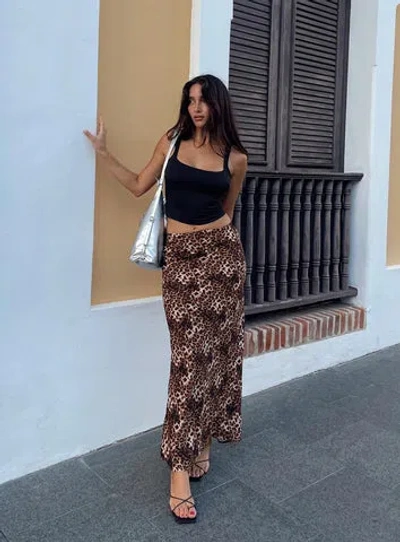 Princess Polly Emily Maxi Skirt In Leopard Print