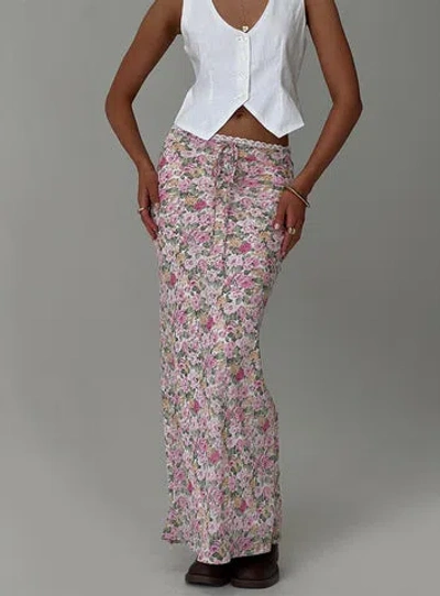 Princess Polly Emily Maxi Skirt In Pink Floral