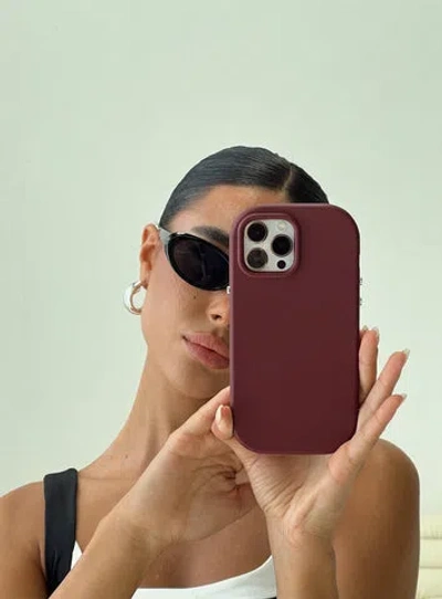 Princess Polly Emorie Iphone Case In Burgundy