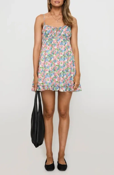 Princess Polly Empress Of Love Floral Print Minidress In Pink Multi