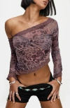 Princess Polly Empty Space Leopard Print One-shoulder Crop Top